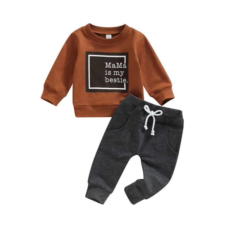 Cotton Boys 2 Piece Sweater & Trousers Set