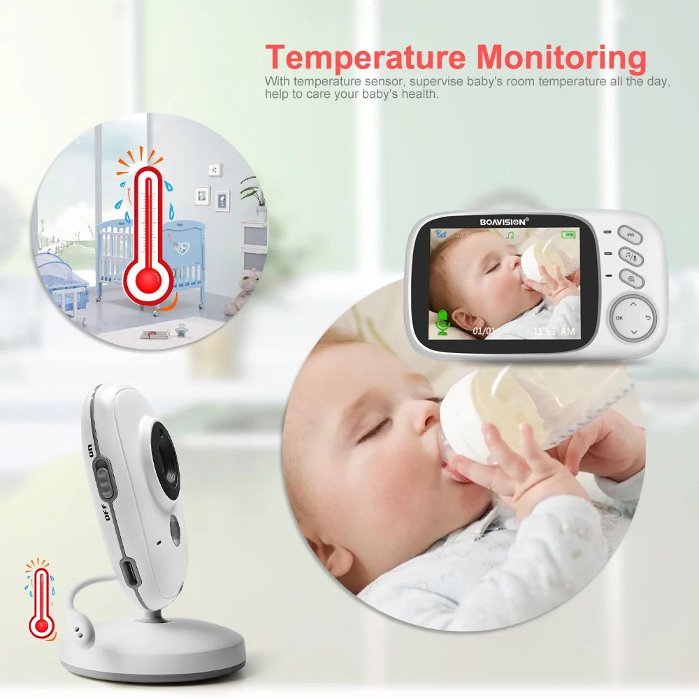 Wireless Baby Monitor 3.2" LCD Screen