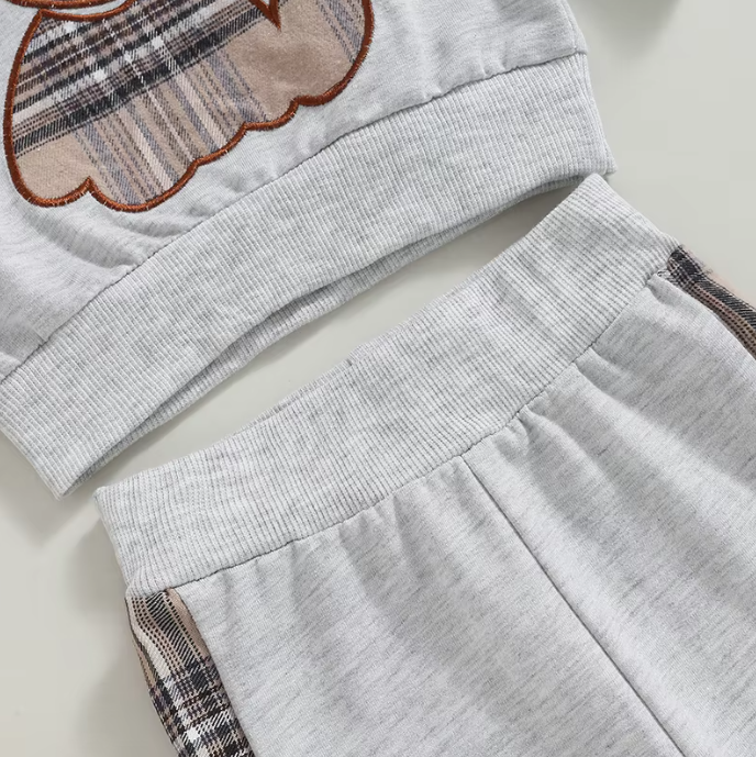 Plaid Bear Outfit Cozy & Stylish 2-Piece Set