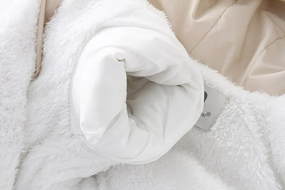 Winter Newborn Thick Jumpsuit Wool Hooded